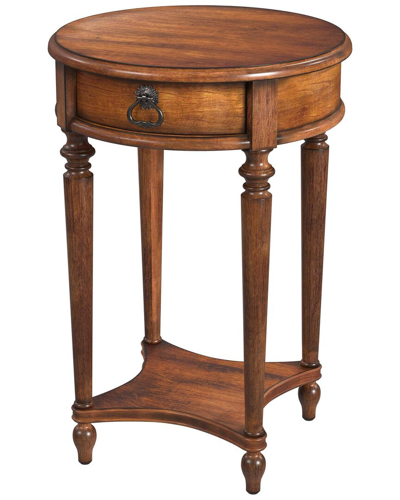 Butler Specialty Company Jules 1-drawer Round End Table In Brown