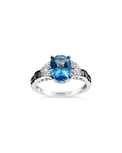 Le Vian 14k 2.33 Ct. Tw. Diamond & Blue Topaz Ring