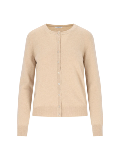 Malo Turn-neck Cardigan In Beige