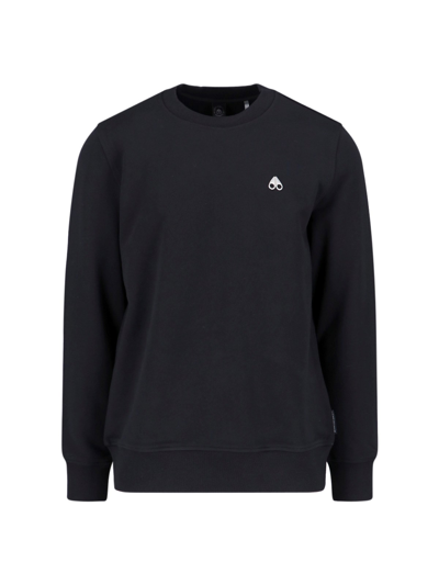 Moose Knuckles Greyfield Cotton Sweatshirt In Black  