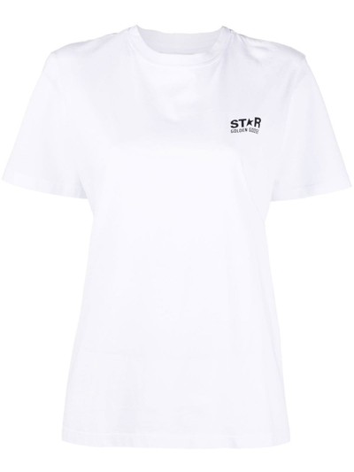 Golden Goose Star Cotton Jersey T-shirt In ホワイト