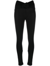 Magda Butrym Floral Embellishment Stretch Nylon Leggings In Black  