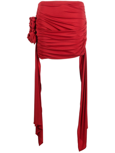 Magda Butrym Stretch Jersey Miniskirt In Red