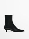MASSIMO DUTTI HEELED ANKLE BOOTS WITH WELT DETAIL