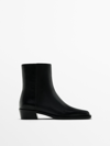 MASSIMO DUTTI ANKLE BOOTS WITH SQUARE TOE