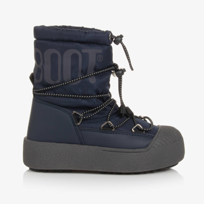 Moon Boot Navy Blue Lace-up Snow Boots