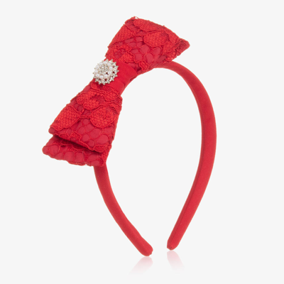 Patachou Kids' Girls Red Lace Headband