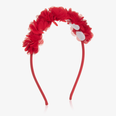 Patachou Kids' Girls Red Flower Headband