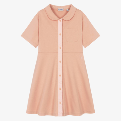 Burberry Teen Girls Pink Cotton Jersey Dress