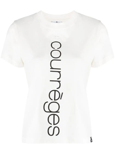 Courrèges Courreges Logo Tee In White