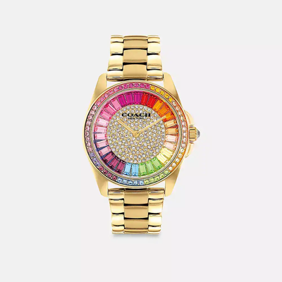 Coach Women's Greyson Stainless Steel Bracelet Watch/36mm In Rainbow