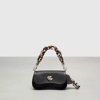 Coach Mini Wavy Dinky Bag With Crossbody Strap In Topia Leather In Black
