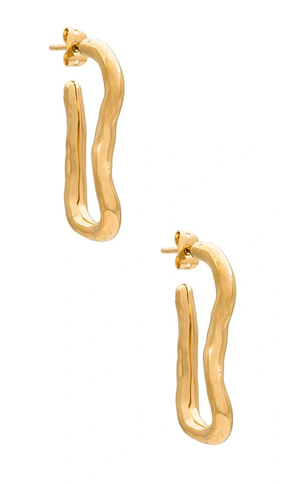 Missoma Molten Ovate Hoop Earrings In Metallic Gold