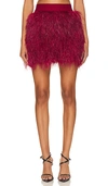 ALICE AND OLIVIA CINA FEATHER SKIRT
