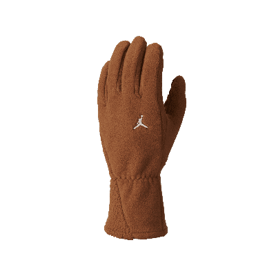 Jordan Fleece Gloves In Brown