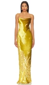 The Sei Cowl Bias Gown In Yellow