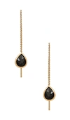 Ettika Threader Earrings In Metallic Gold