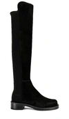 Stuart Weitzman Reserve Suede Over-the-knee Boot In Black