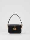 Off-white Plain Binder Leather Shoulder Bag In Black