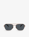 Prada Pilot Frame Sunglasses Sunglasses In Gold