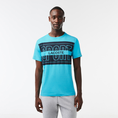 Lacoste Men's Regular Fit Cotton Sport T-shirt - 4xl - 9 In Blue