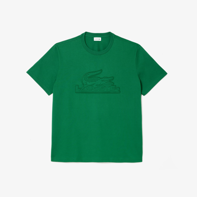 Lacoste Men's Big Fit Quilted Croc T-shirt - 3xl Big In Green