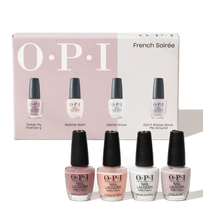 Opi French Soiree Mini Nail Polish Set 4 X 3.75ml In White