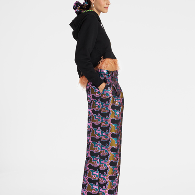 La Doublej La Comasca Patterned-jacquard Trousers In Spritz_blue_petrol