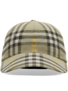 BURBERRY NEUTRAL CHECK-PRINT COTTON BASEBALL CAP