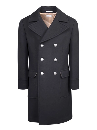 Brunello Cucinelli Double-breasted Coat In Black