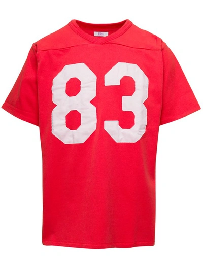 Erl Unisex Football Shirt Knit In Red