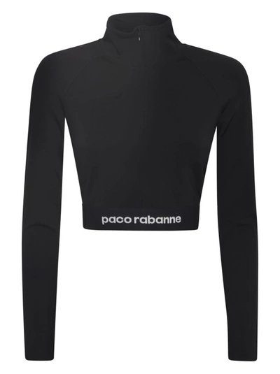 Paco Rabanne Logo Top In Black