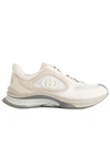 Gucci Men's Run Premium Mesh And Suede Gg Runner Sneakers In Off White Grey