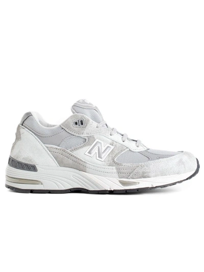 New Balance Washed Grey Sneakers In White