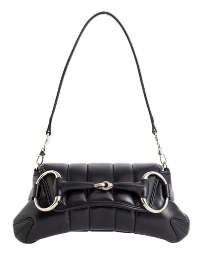 Gucci Mini Schultertasche Mit Horsebit In Black