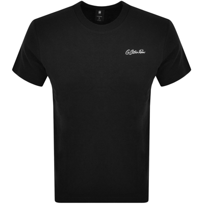 G-star G Star Raw Regular Logo T Shirt Black