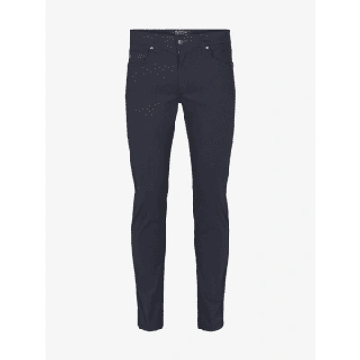 Sand Burton Suede Touch Trousers Col: 590 Navy, Size: 34/34 In Neutrals