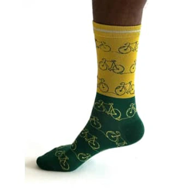 Lark London Thought Riam Bike Bamboo Socks In Green