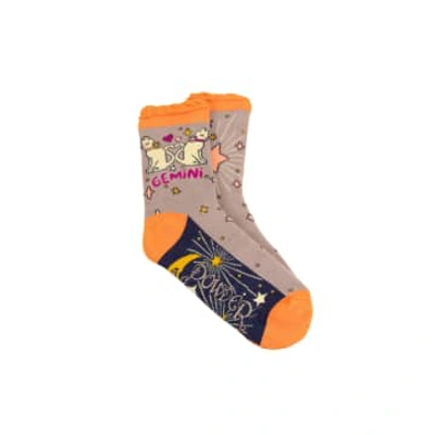 Karabo Gemini Zodiac Socks From Powder Designs In Orange