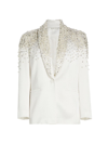 ALICE AND OLIVIA WOMEN'S IVAN FAUX PEARL & CRYSTAL-EMBELLISHED BLAZER