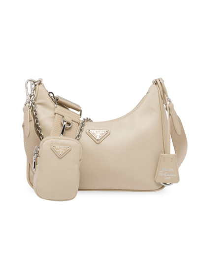 Prada Women's Re-edition 2005 Re-nylon Bag In Beige