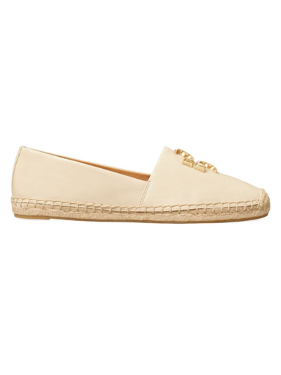 Tory Burch Women's Eleanor Logo Leather Espadrilles In Cipria