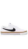 Nike Court Legacy Sneaker In White  Black  & Desert Ochre