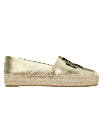 Tory Burch Women's Ines Metallic Leather Platform Espadrilles In Spark Gold