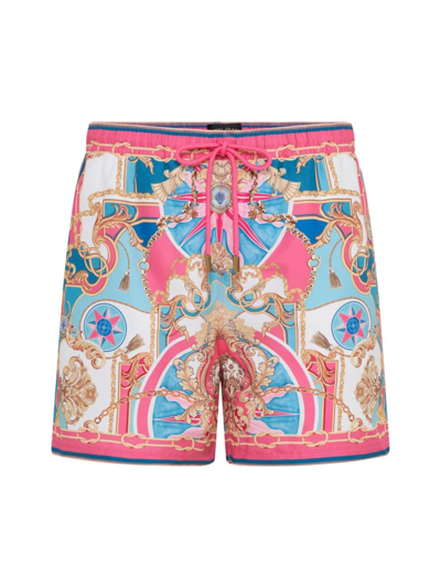 Hotel Franks By Camilla Men's Mid-length Printed Boardshorts In Sail Away