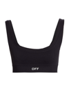 OFF-WHITE WOMEN'S LOGO KNIT SPORT BRA