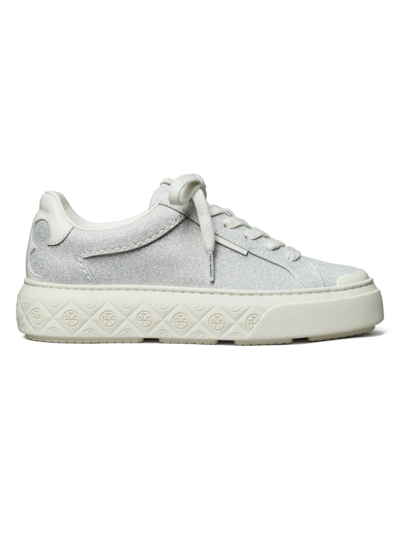 Tory Burch Women's Ladybug Lace Up Low Top Trainers In Blanc