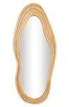 Ginger Birch Studio Abstract Wavy Wall Mirror In Brown