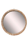 WILLOW ROW BROWN WOOD WALL MIRROR