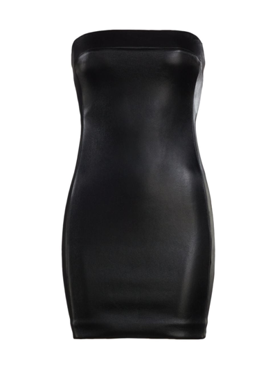 Alice And Olivia Siriana Lace-up Ruched Stretch-jersey Mini Dress In Black